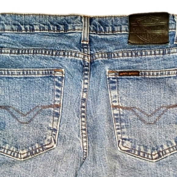 Harley Davidson :: Y2K Women's HD Straight Leg High Rise Jeans Size 10 Long - Picture 8 of 10